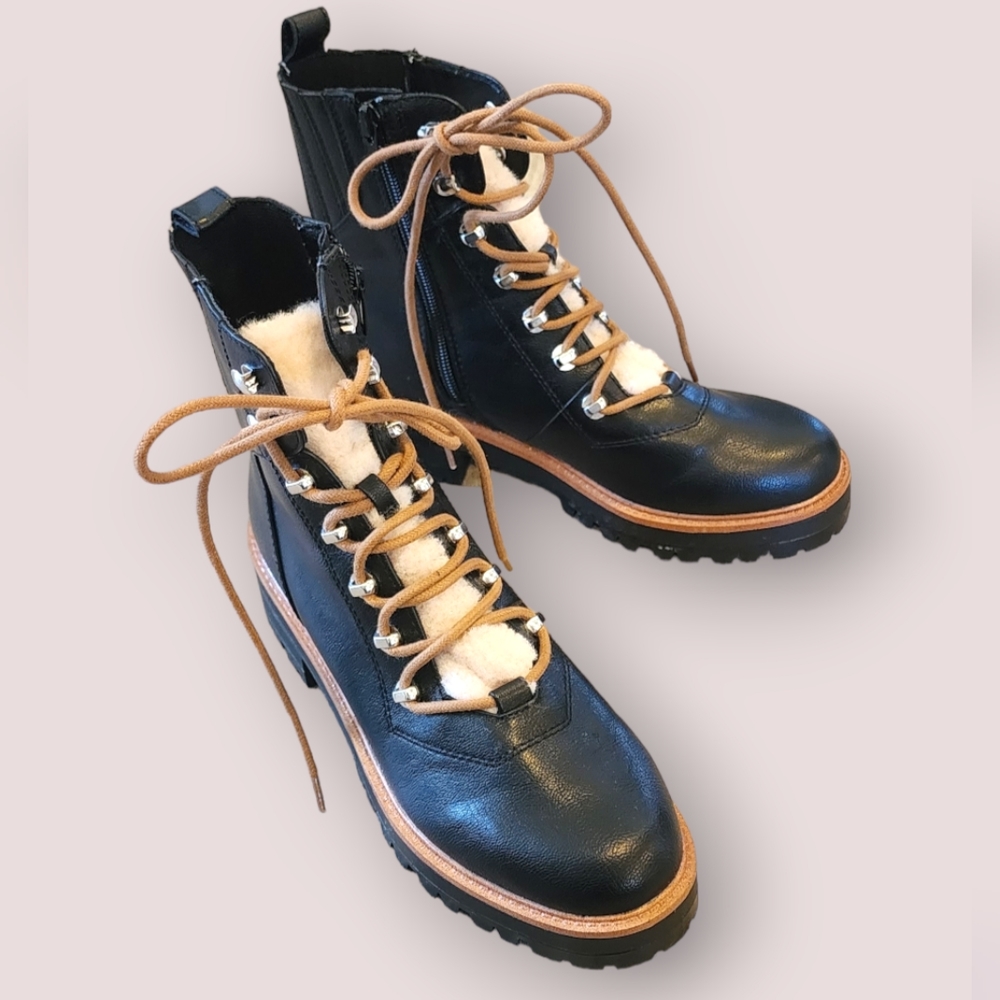 Nine West Black and Tan Ankle Boots